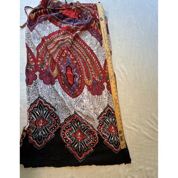 Forever 21 Boho Festival Printed Maxi Skirt Side Slits Women’s Size MEDIUM - NEW - Picture 8 of 10